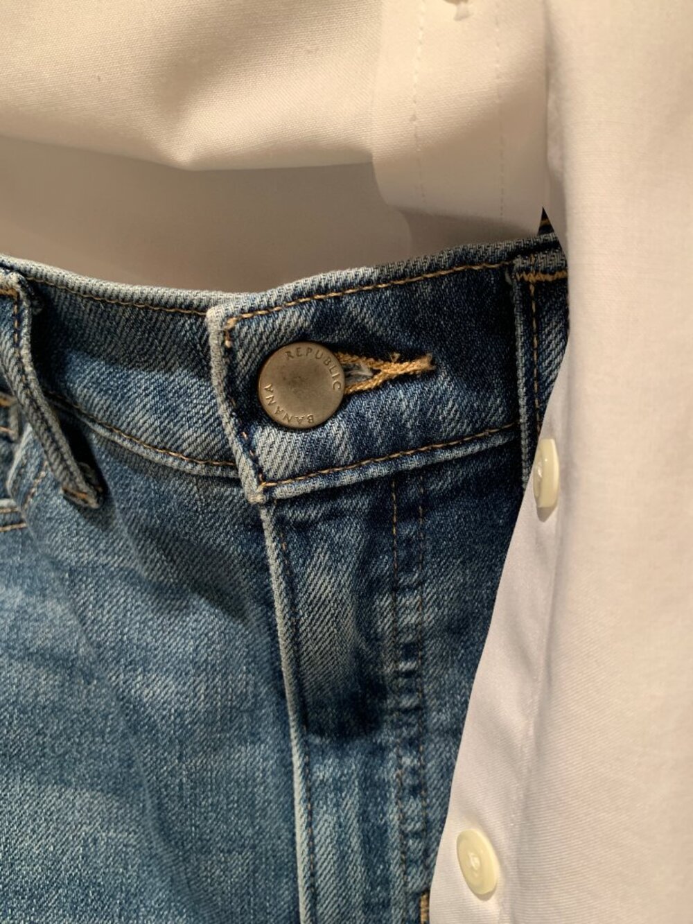 Banana Republic Premium Denim Ultra High‑Rise Slim Fit Jeans Med Blue Size 29 - Picture 7 of 12